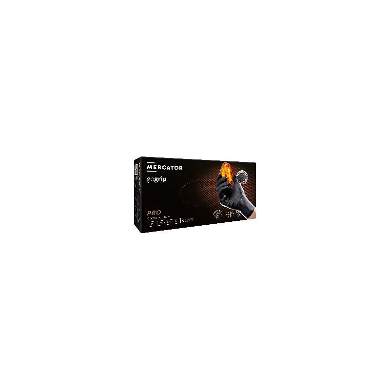 Mercator - Boîte de 50 gants en nitrile GOGRIP BLACK Mercator - Boîte de 50 gants en nitrile GOGRIP BLACK