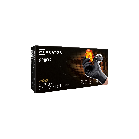 Mercator - Boîte de 50 gants en nitrile GOGRIP BLACK