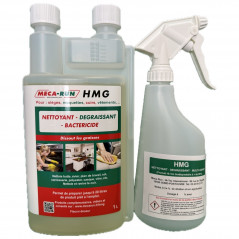 Mecarun - Kit HMG 1L + Pulvérisateur 650ml - Nettoyant Dégraissant Bactéricide Multi-Usages