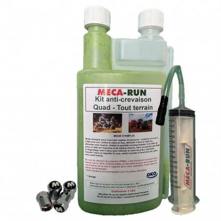 Mecarun Kit Anti-Crevaison Air Stop Quad et Tout Terrain