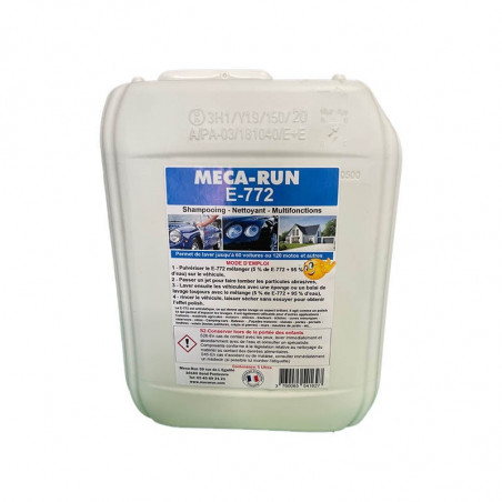 Mecarun E-772 5 Litres - Nettoyant Multifonctions Professionnel - Shampooing Concentré Haute Performance