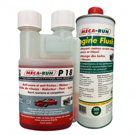 Mecarun Pack Vidange Essence / Diesel / E85 - Kit Nettoyage et Protection Moteur