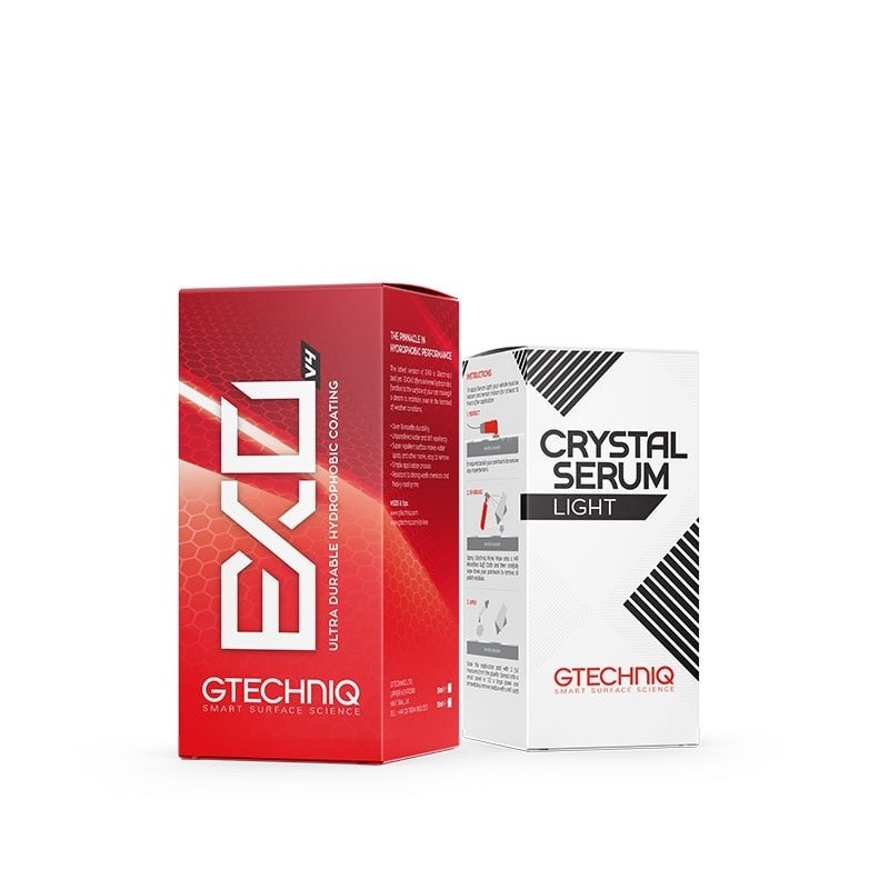 Gtechniq EXO v5 + Crystal Serum Light Kit 30ml / 50ml - Traitement Céramique Bi-Couche Professionnelle Gtechniq EXO v5 + Crystal Serum Light Kit 30ml / 50ml - Traitement Céramique Bi-Couche Professionnelle