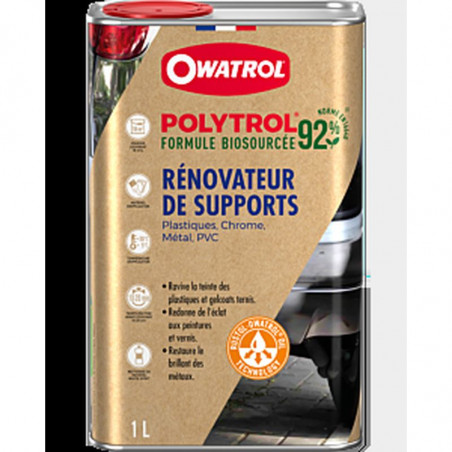 Owatrol Polytrol 92 Biosourcé 1L - Rénovateur Écologique pour Plastiques Extérieurs et Métaux