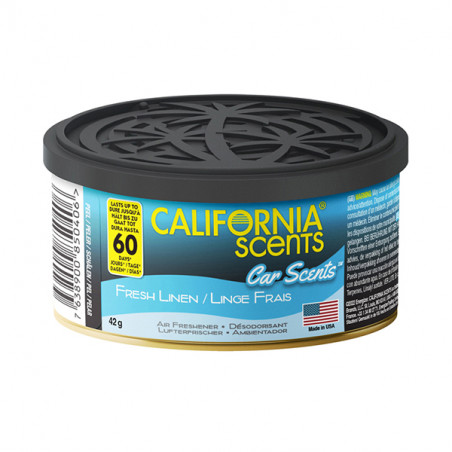 California Scent Fresh Linen - Parfum Voiture Longue Durée Senteur Linge Frais