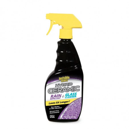Invisible Glass Hybrid Ceramic Rain Repellent & Glass Cleaner 473ml - Nettoyant Vitres 2-en-1 avec Traitement Céramique