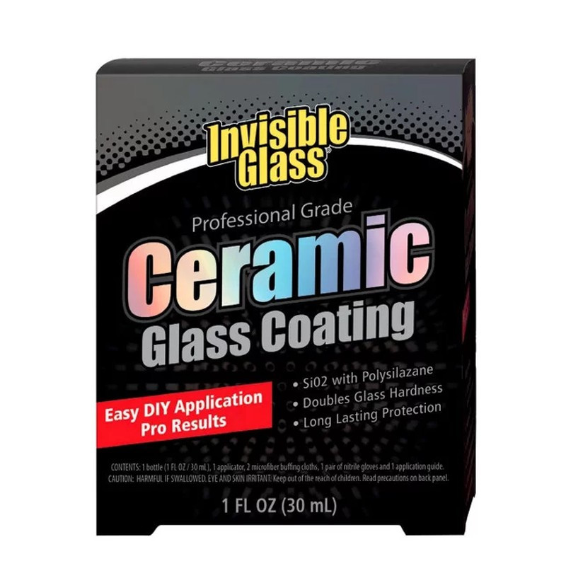 Invisible Glass Professional Grade Ceramic Glass Coating 30ml - Traitement Céramique pour Vitres Automobiles