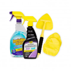 Pack Vitres Ultime Invisible Glass - Kit Complet Nettoyage et Protection Pare-Brise et Vitres Voiture