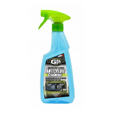 GS27 Classics Nettoyant Vitres Anti-Pluie Céramique 500ml - Solution 2 en 1 Nettoyante et Protectrice