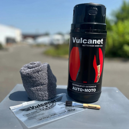 VULCANET AUTO/MOTO - Lingettes Nettoyantes sans Eau 80 Unités - Kit Complet avec Microfibre