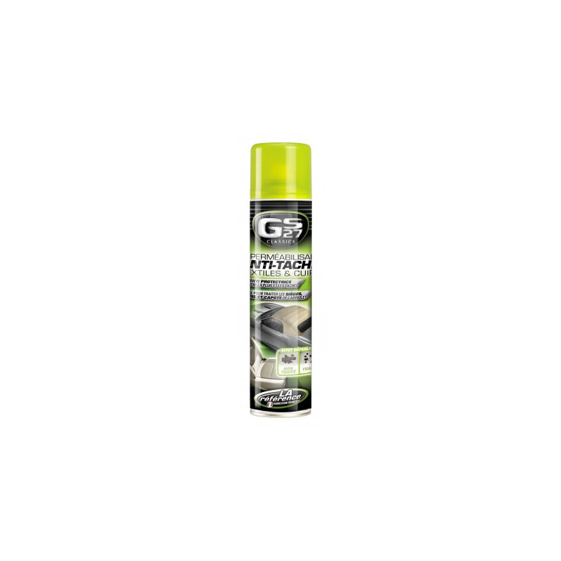 GS27 IMPERMEABILISANT ANTI-TACHE TEXTILES ET CUIRS 500ML - Protection Hydrofuge Automobile