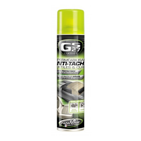 GS27 IMPERMEABILISANT ANTI-TACHE TEXTILES ET CUIRS 500ML - Protection Hydrofuge Automobile