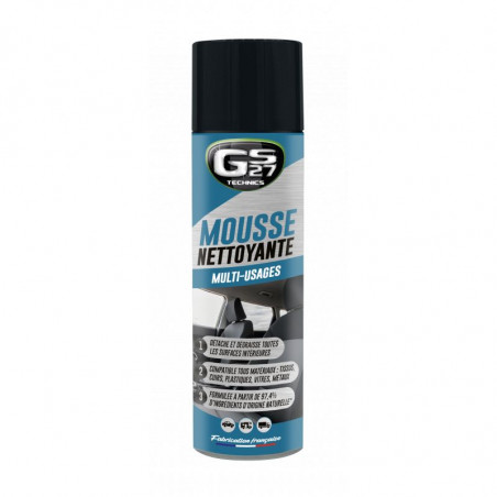 GS27 TECHNICS MOUSSE NETTOYANTE MULTI-USAGES 500ML - Nettoyage des cuirs, tissus, plastiques, verre et métaux