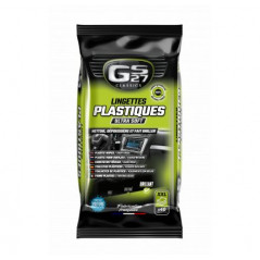 GS27 LINGETTES PLASTIQUES FINITION BRILLANTE 40 UNITES XXL - Nettoyage des Plastiques Intérieurs Voiture