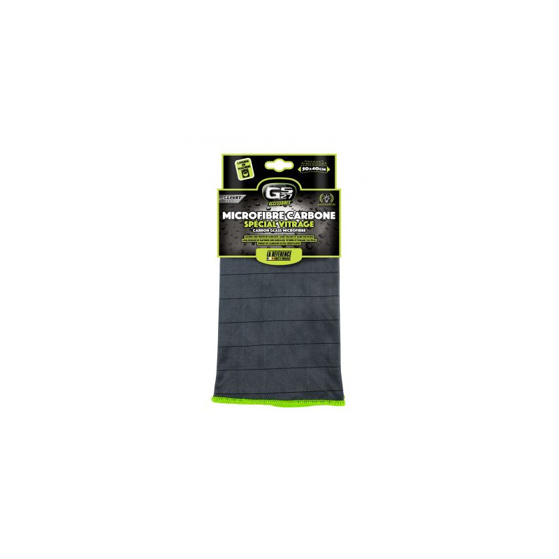 GS27 MICROFIBRE CARBONE SPECIAL VITRAGE 50X40 CM - Chiffon Microfibre pour Nettoyage des vitres et Pare-Brise Voiture GS27 MICROFIBRE CARBONE SPECIAL VITRAGE 50X40 CM - Chiffon Microfibre pour Nettoyage des vitres et Pare-Brise Voiture