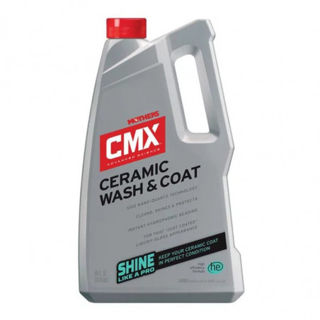 MOTHER'S CMX CERAMIC WASH & COAT 1,42L - Shampoing avec Cire Céramique SiO2 pour Carrosserie Voiture