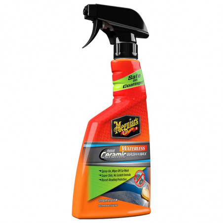 MEGUIAR'S G251024 HYBRID CERAMIC WATERLESS WASH WAX 710ML -  Nettoyant Sans Eau avec Cire Céramique