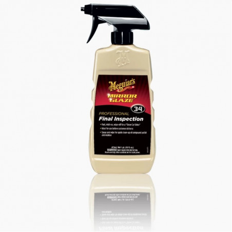 MEGUIAR'S MIRROR GLAZE FINAL INSPECTION 473ML - Quick Detailer après Polissage de la Carrosserie / Clay Lube et Quick Wax