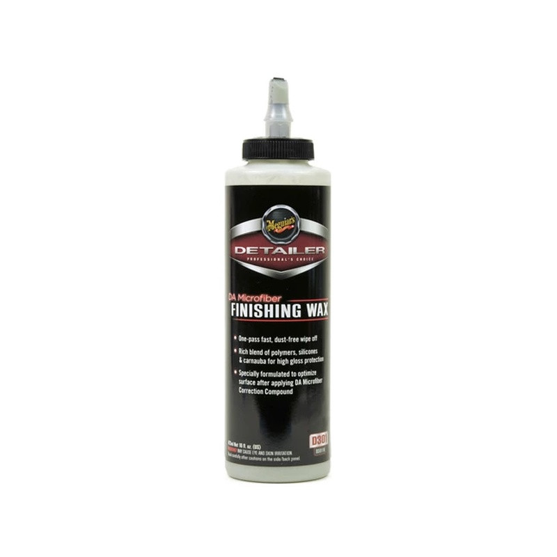 MEGUIAR'S DA MICROFIBER FINISHING WAX D301 473ML - Cire Polish pour Application à la Polisseuse