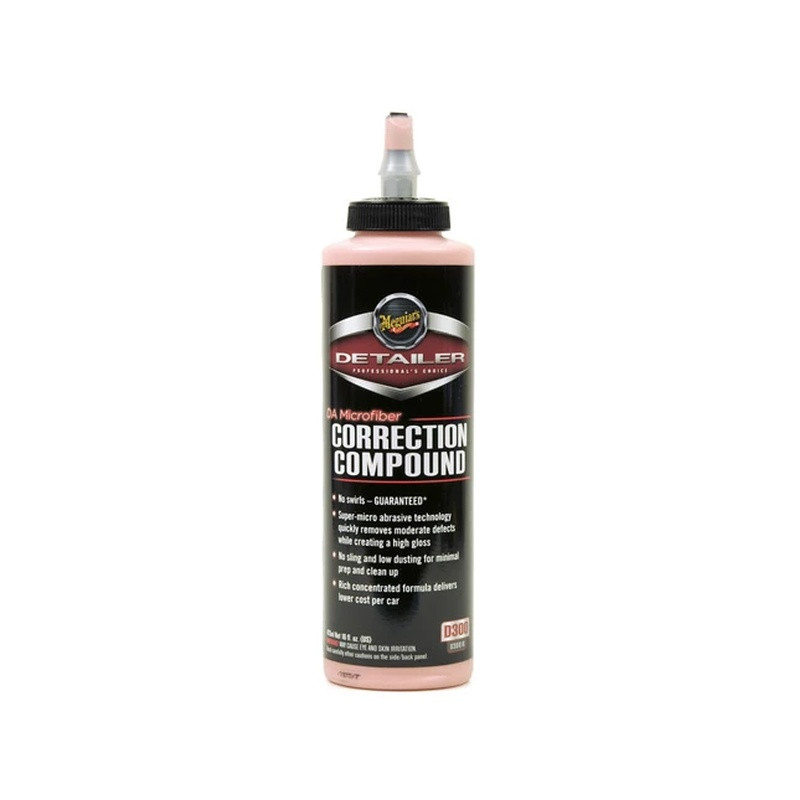 MEGUIAR'S D300 DA MICROFIBER CORRECTION COMPOUND 473ML - Polish Révolutionnaire pour Polissage Machine avec Pad Microfibre