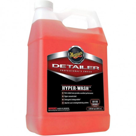 Meguiar's Hyper Wash D110 3,79L - Shampoing Auto Ultra-Concentré Professionnel