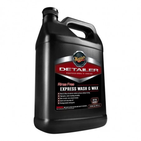 Meguiars D115 Rinse Free Express Wash & Wax 3,79L - Lavage Sans Eau Sans Rinçage Concentré
