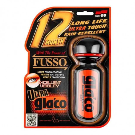 Soft99 Ultra Glaco 70ml - Traitement Hydrophobe Anti-Pluie Haute Durabilité pour Vitrage et Pare-Brise Automobile