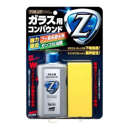 Soft99 Glass Compound Z 100ml - Polish de Préparation Verre Professionnel avant Traitement Anti-Pluie Pare-Brise