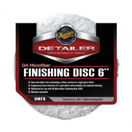 Meguiar's Disques Microfibre de Finition 6" DMF6 - Lot de 2 Disques de Polissage Carrosserie Auto Professionnels