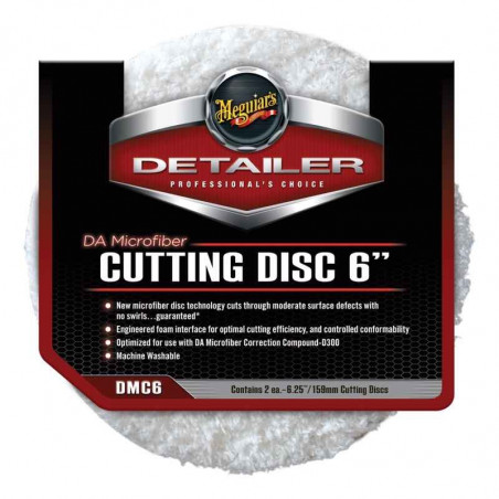 Meguiar's DMC6 Disques Microfibre de Polissage 6" - 2 Pads Microfibre de Polissage de Correction 152mm
