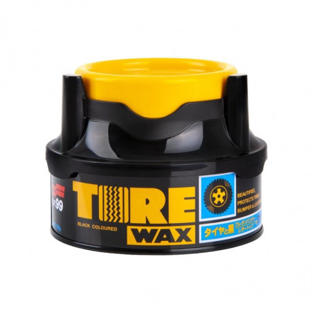 Soft99 Tire Black Wax 170g - Brillant Pneus en Cire Solide avec Finition Mate