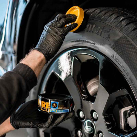 Soft99 Tire Black Wax 170g - Brillant Pneus en Cire Solide avec Finition Mate