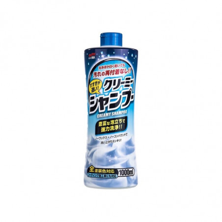 Soft99 Neutral Creamy Shampoo 1000ml - Shampoing Carrosserie Auto pH Neutre Japonais Ultra-Moussant