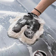 Soft99 Mouton Master - Gant de Lavage Carrosserie de Voiture Haut de Gamme en Laine Merinos Naturelle Ultra-Douce