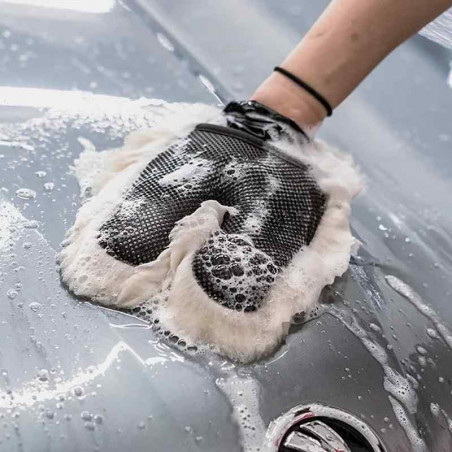 Soft99 Mouton Master - Gant de Lavage Carrosserie de Voiture Haut de Gamme en Laine Merinos Naturelle Ultra-Douce