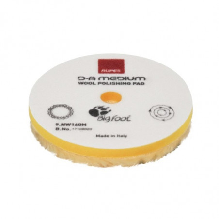 RUPES D-A Medium Wool Polishing Pad - Tampon Polissage en Laine Polisseuse Orbitale Correction Modérée