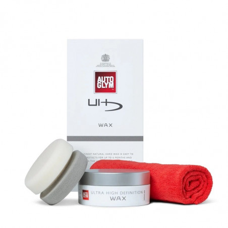 Autoglym Ultra High Definition Wax Kit 120g - Cire de Carnauba Haut de Gamme pour Carrosserie Auto et Moto