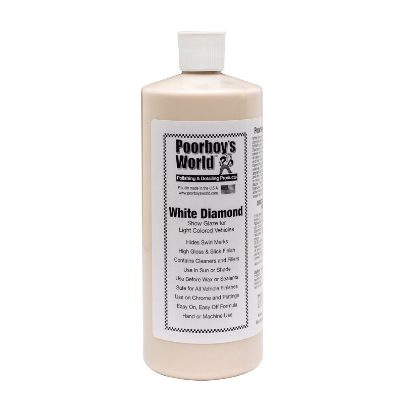 Poorboy's World White Diamond Show Glaze - Lustrant Professionnel pour Véhicules Clairs