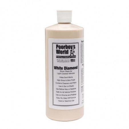 Poorboy's World White Diamond Show Glaze - Lustrant Professionnel pour Véhicules Clairs