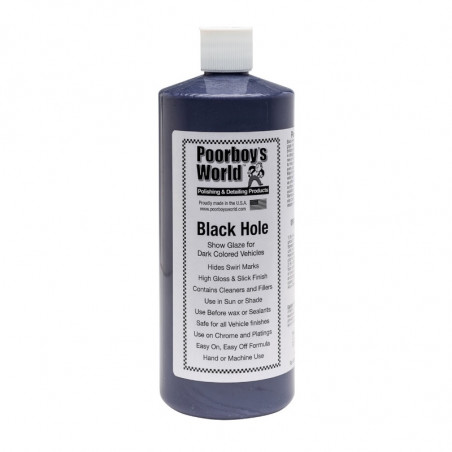 Poor Boy's World Black Hole Show Glaze - Lustrant Professionnel Véhicules Foncés