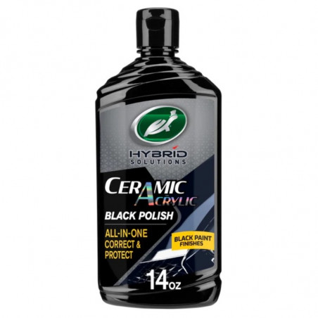 Turtle Wax Hybrid Solutions Ceramic Acrylic Black Polish 414ml - Polish avec Cire Céramique Teintée