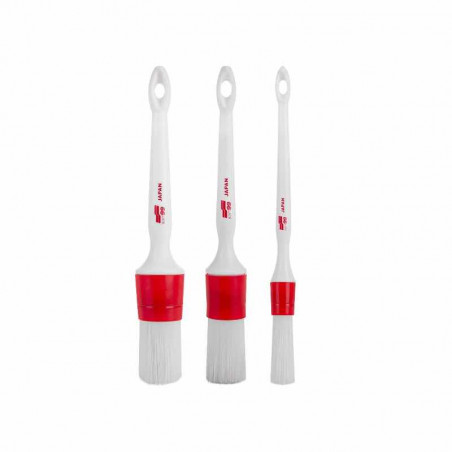 Soft99 Exterior Brushes Set - 3 Pinceaux Detailing Poils Synthétiques 16mm 24mm 30mm