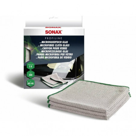 SONAX - Lot de 3 Microfibres pour Vitres