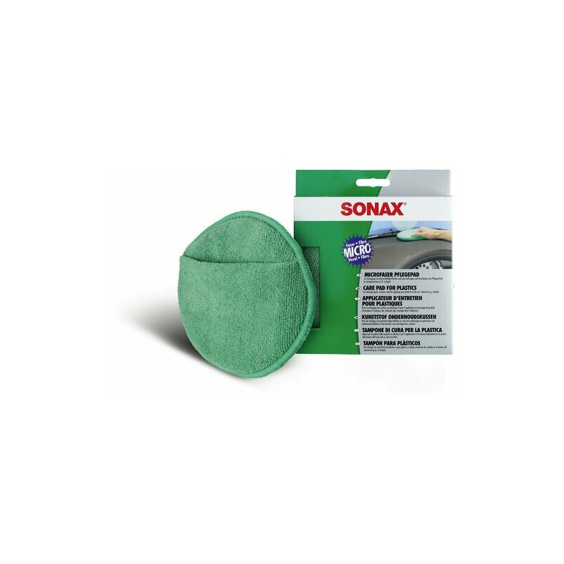 SONAX Care Pad for Plastics 15cm - Pad Microfibre pour Nettoyage et Dressing Plastiques Intérieurs Voiture SONAX Care Pad for Plastics 15cm - Pad Microfibre pour Nettoyage et Dressing Plastiques Intérieurs Voiture