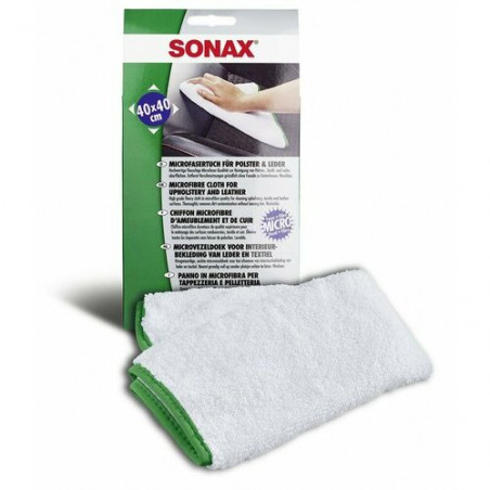 SONAX - Chiffon en microfibres pour les tissus + cuir (40X40CM)