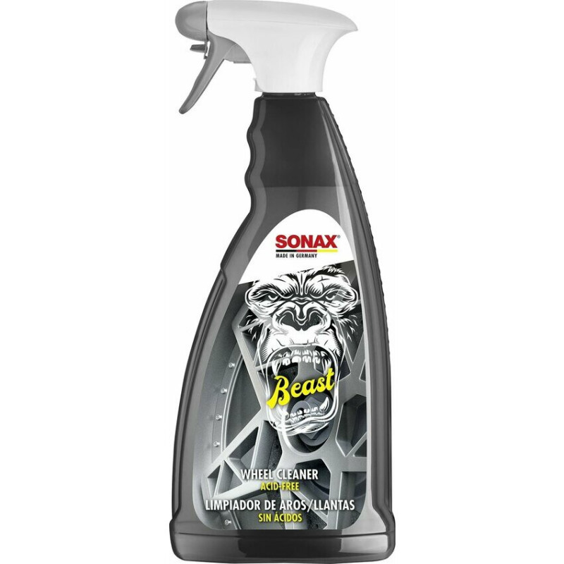 SONAX Beast Wheel Cleaner 1L - Nettoyant Jantes pH Neutre et Décontaminant Ferreux SONAX Beast Wheel Cleaner 1L - Nettoyant Jantes pH Neutre et Décontaminant Ferreux