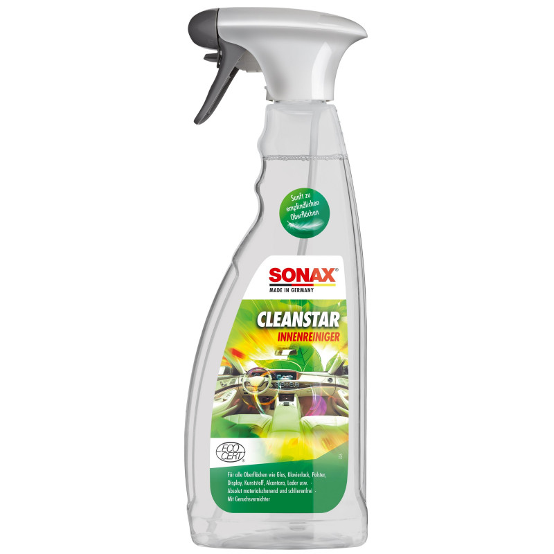 SONAX - Nettoyant intérieur voiture écologique CleanStar Ecocert